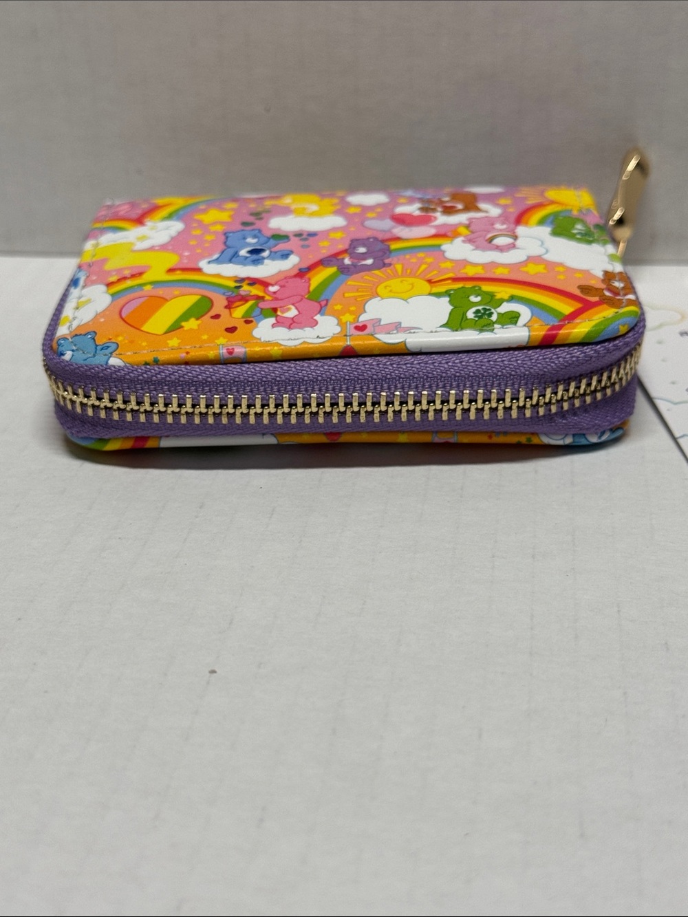 Care Bears Purple Rainbow Zip Around Wallet NWT - Picture 3 of 6